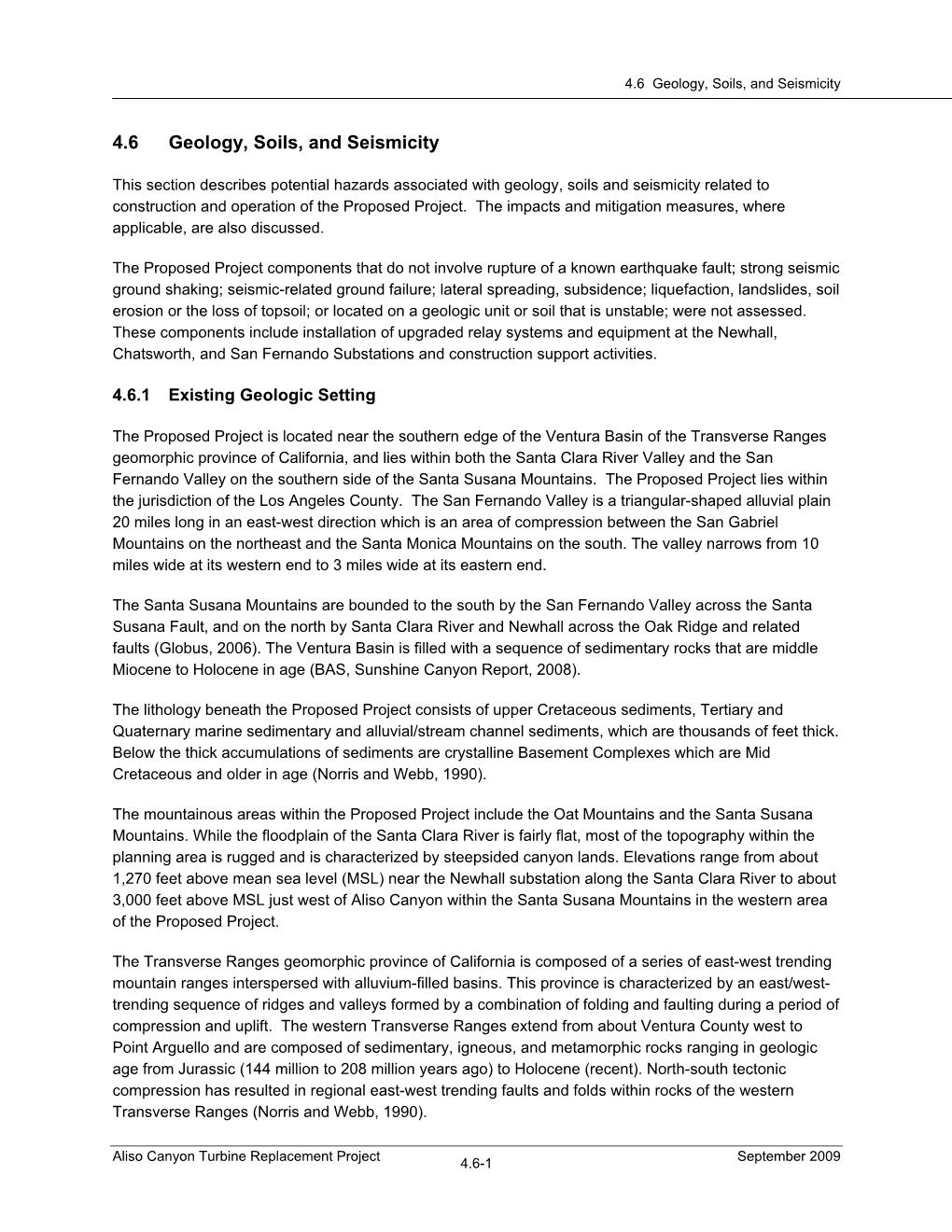 4.6 Geology, Soils, and Seismicity