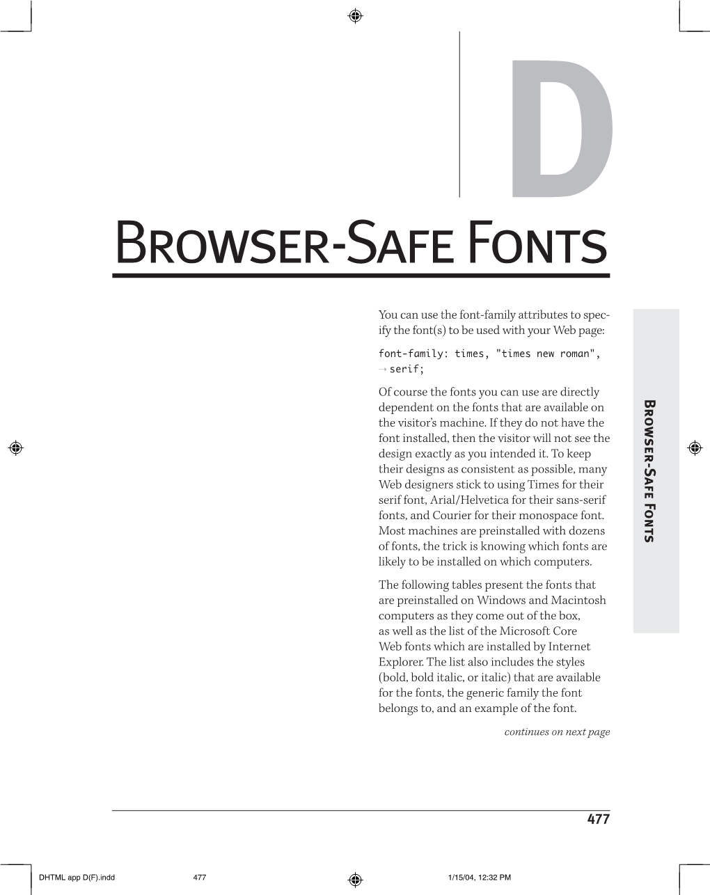 Browser-Safe Fonts