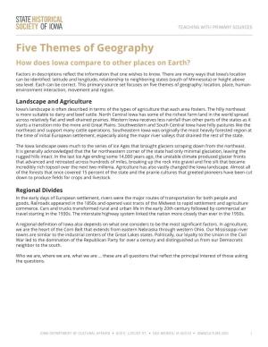 Five Themes of Geography Teaching Guide