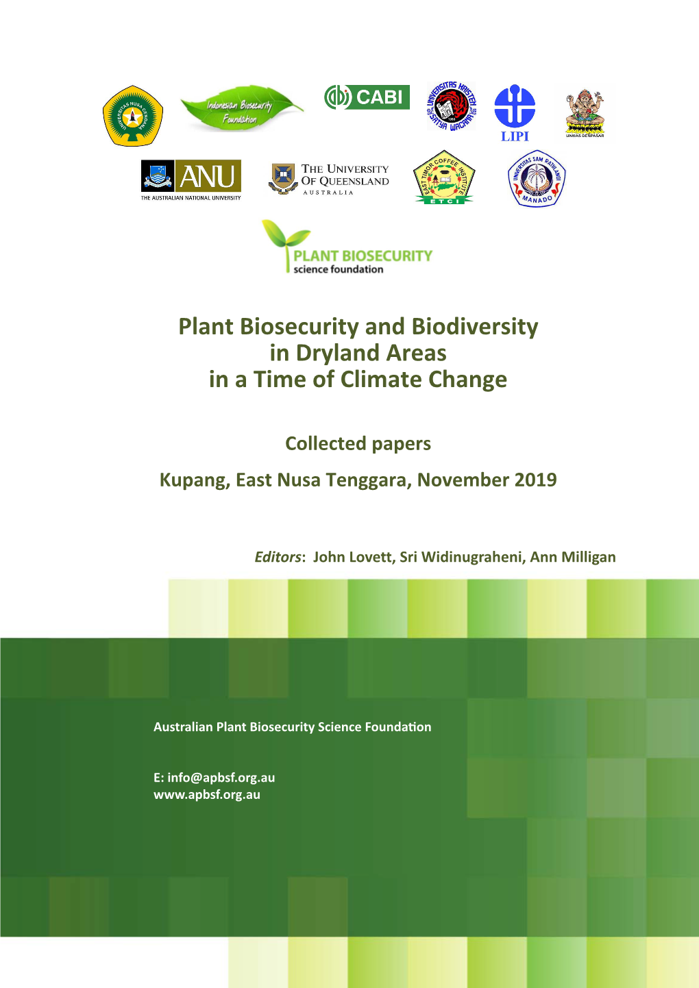 Plant Biosecurity and Biodiversity in Dryland Areas in a Time of Climate Change