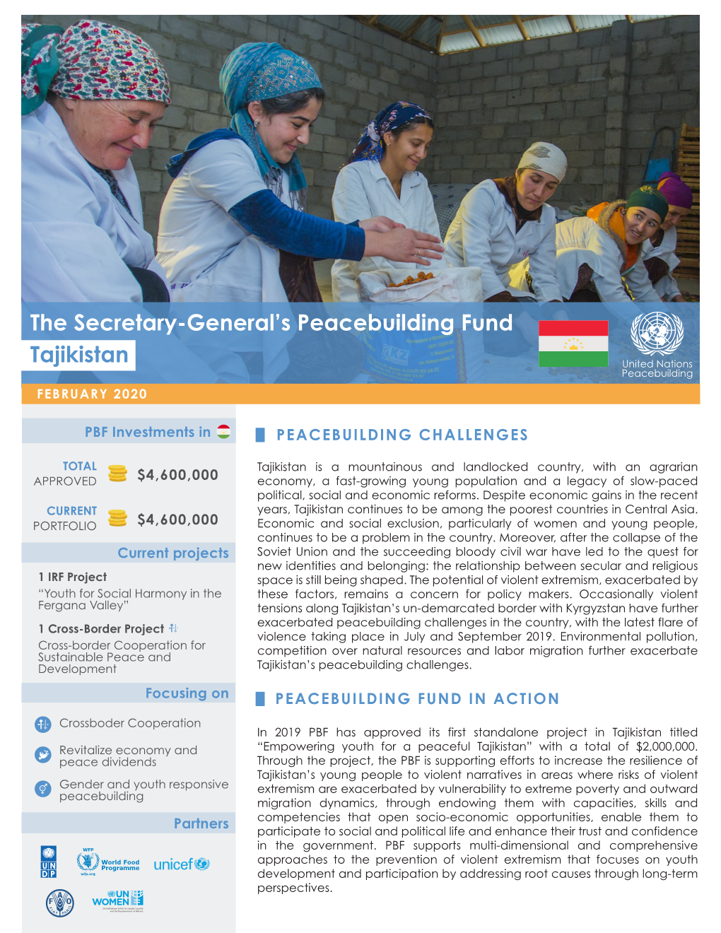 Tajikistan United Nations Peacebuilding FEBRUARY 2020