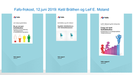 Fafo-Frokost, 12.Juni 2019: Ketil Bråthen Og Leif E. Moland