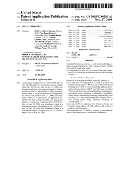 (12) Patent Application Publication (10) Pub. No.: US 2008/0289250 A1 Bazzani Et Al