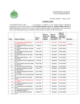Government of Sindh Health Department