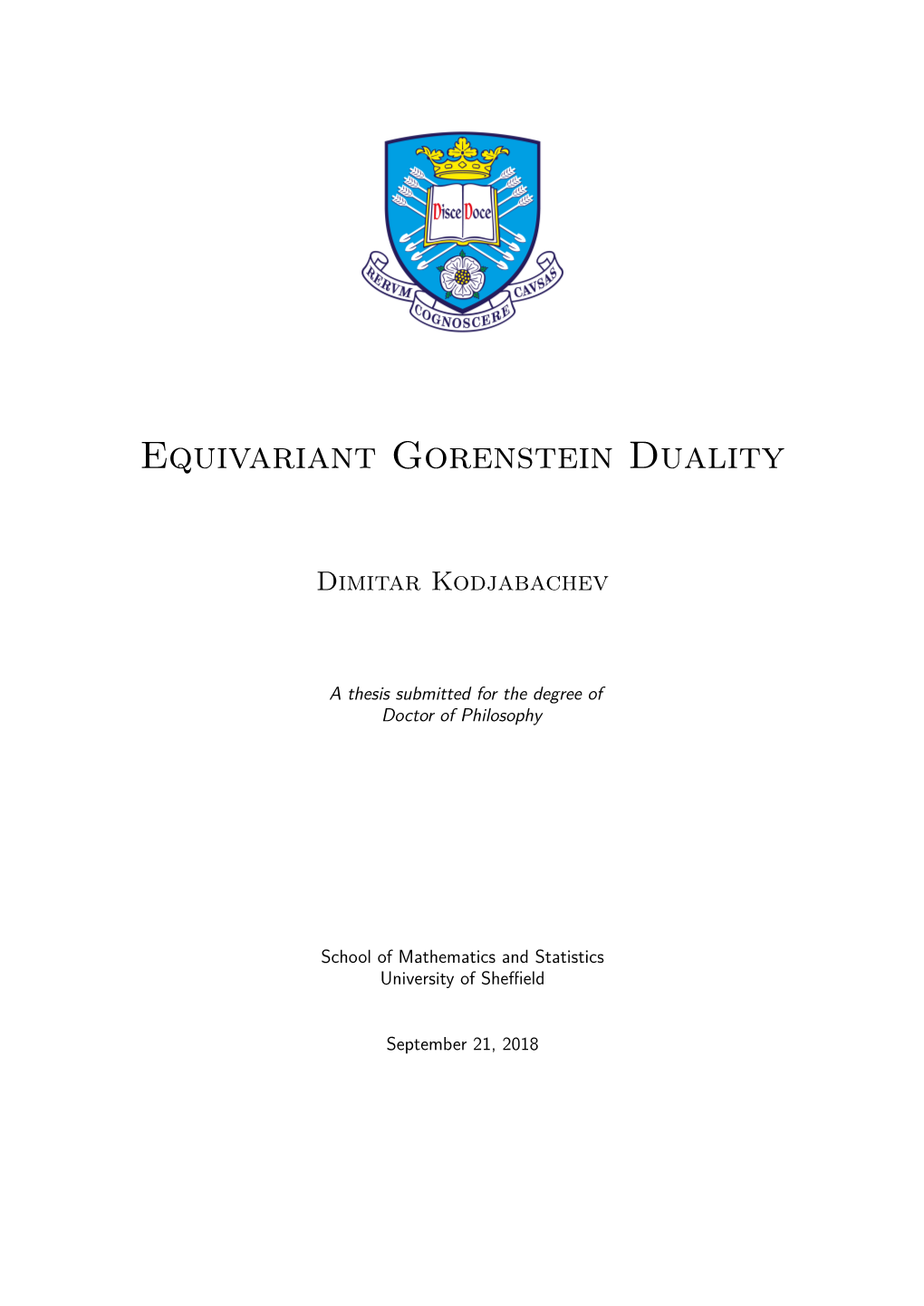 Equivariant Gorenstein Duality