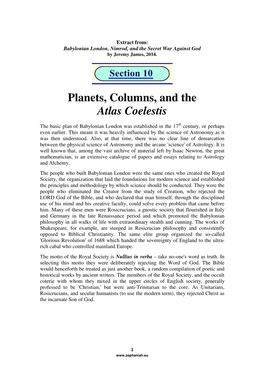 Planets, Columns, and the Atlas Coelestis