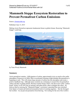 20170714-Mammoth-Steppe-Ecosystem-Restoration-To-Prevent