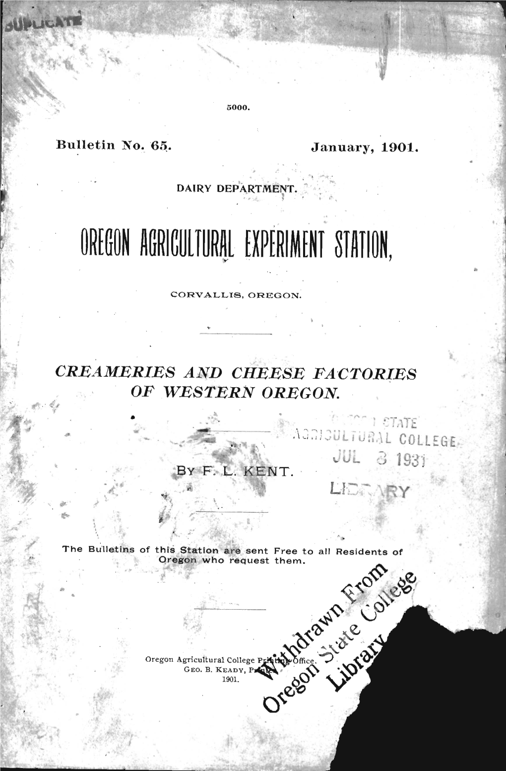 Creameries and Cheese Factories B F L