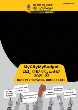 Mycitymybudget 2021-22 Citizen Participation Comes to Life 06 the Lifecycle of Mycitymybudget 07