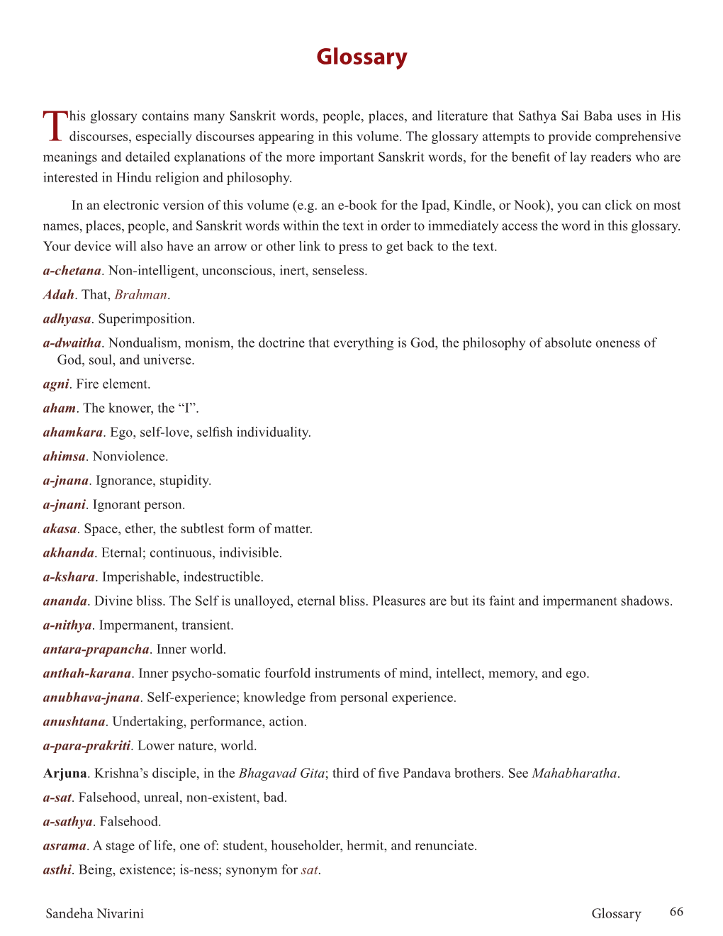 This Glossary Contains Many Sanskrit Words, People