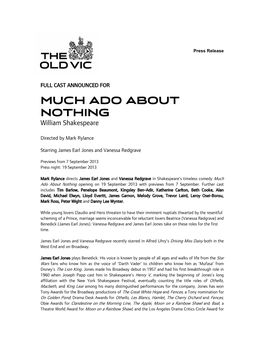 MUCH ADO ABOUT NOTHING William Shakespeare