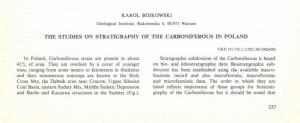 The Studies on Stratigraphy of the Carboniferous in Poland