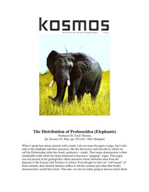 The Distribution of Proboscidea (Elephants) Professor Dr