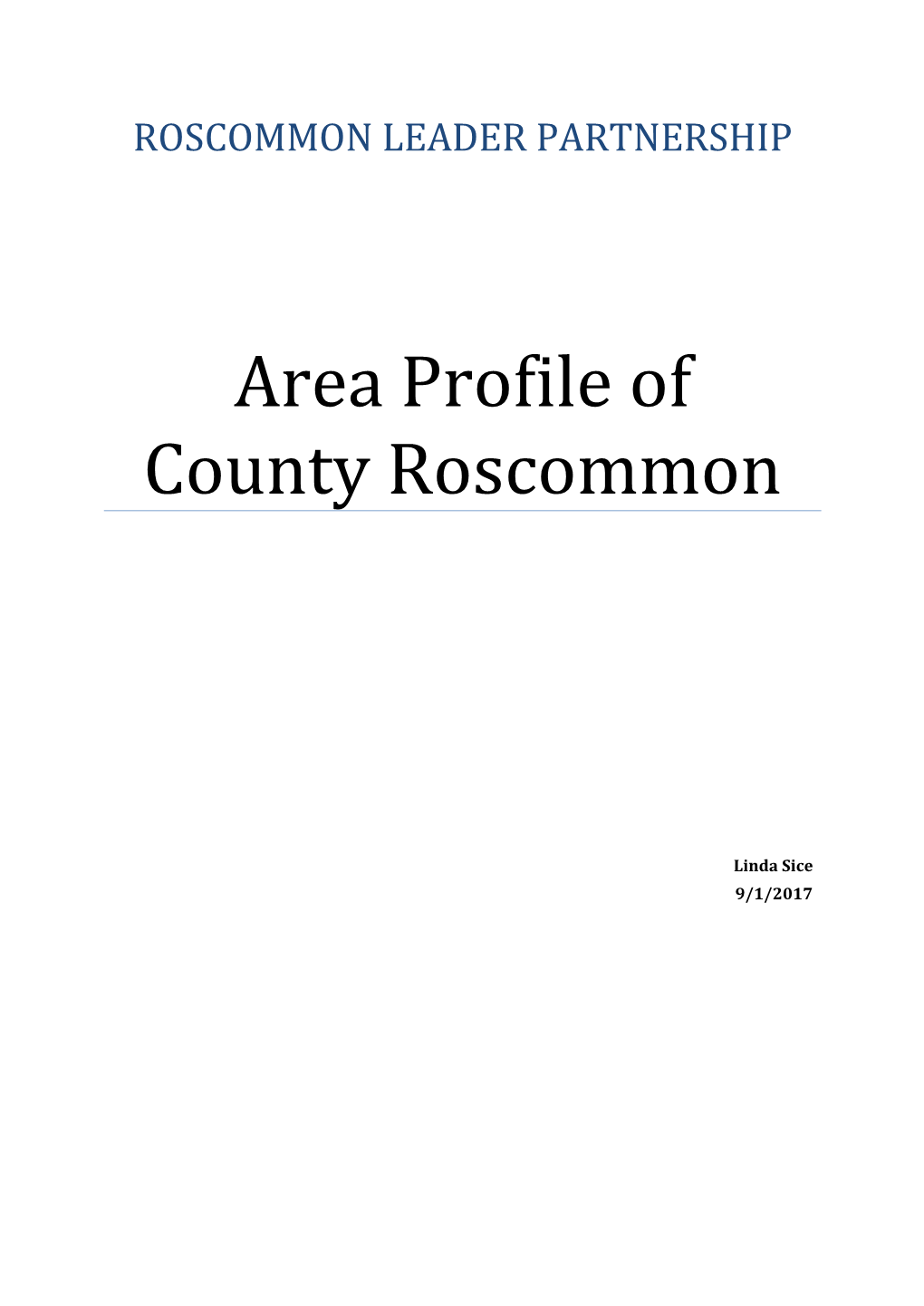 Area Profile of County Roscommon