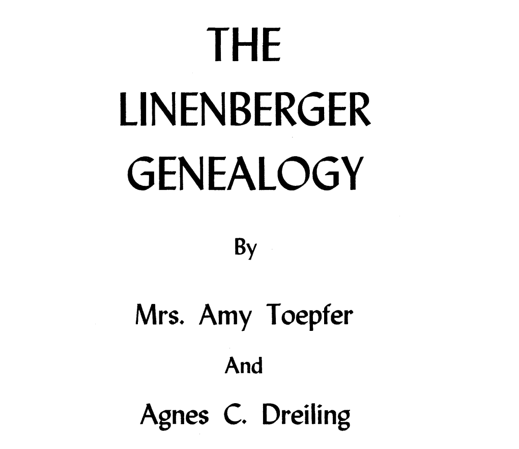 Linenberger Genealogy