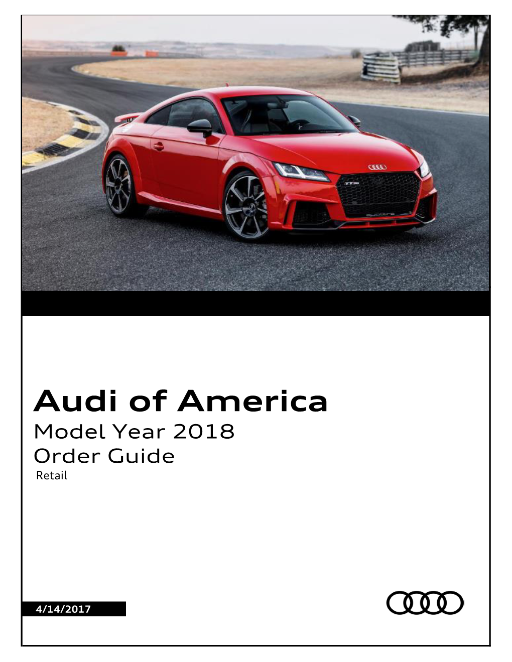 Audi Order Guide 2018 USA (Retail)
