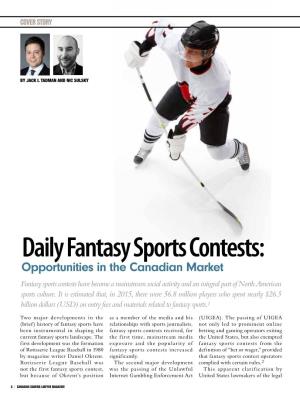 Daily Fantasy Sports Contests