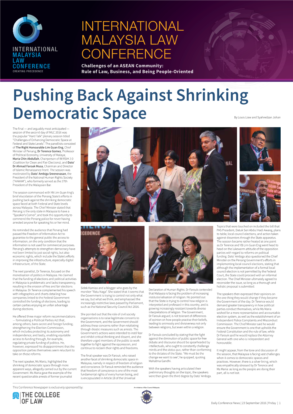 Pushing Back Against Shrinking Democratic Space
