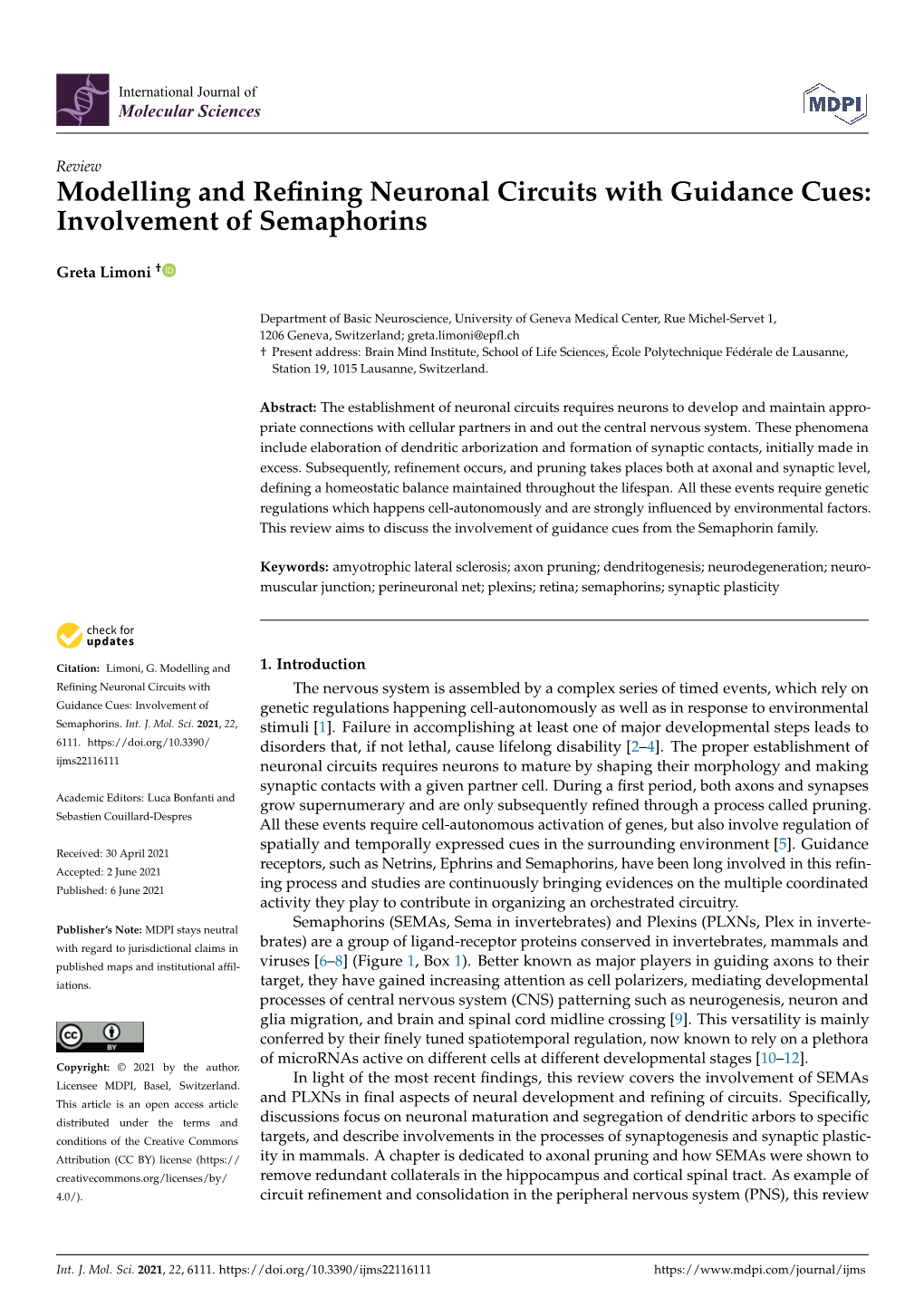 Modelling and Refining Neuronal Circuits with Guidance Cues