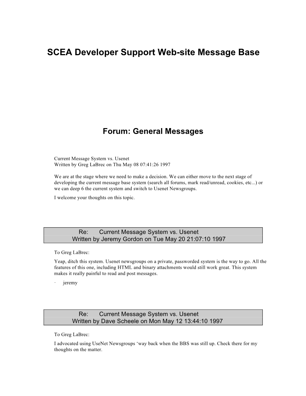BBS\SCEA Web Messages