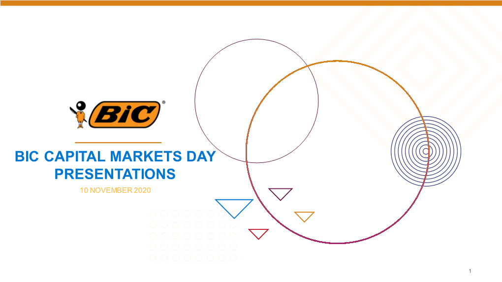 Bic Capital Markets Day Presentations 10 November 2020