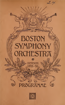 Boston Symphony Orchestra Concert Programs, Season 15, 1895-1896, Subscription