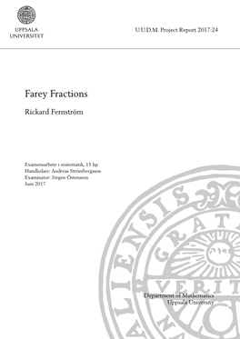 Farey Fractions