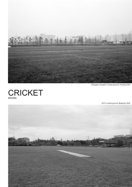 Cricket Ground, Pudong 2002 CRICKET Articles