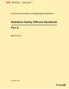 INFO-0718,Radiation Safety Officers Handbook