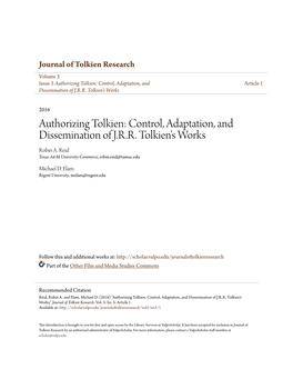 Control, Adaptation, and Dissemination of J.R.R