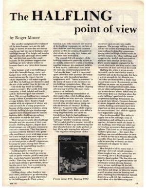 The HALFLING Point of View by Roger Moore
