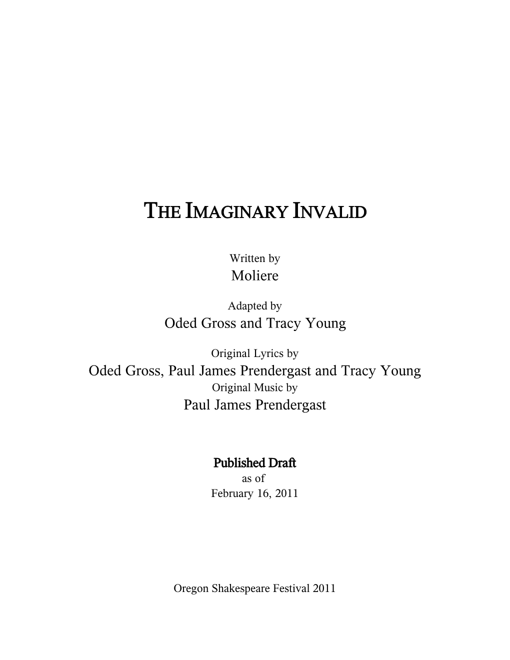 The Imaginary Invalid