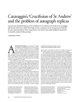 Caravaggio's 'Crucifixion of St Andrew'