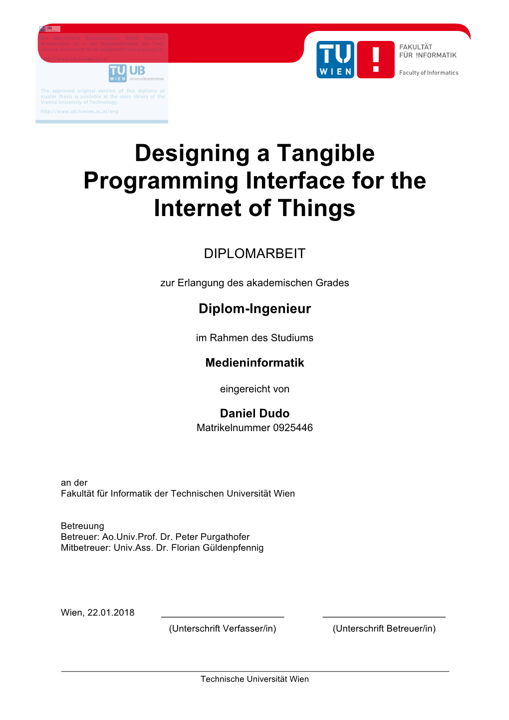 Designing a Tangible Programming Interface for the Internet of Things