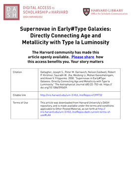 Directly Connecting Age and Metallicity with Type Ia Luminosity