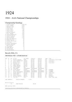 1924 – AAA National Championships