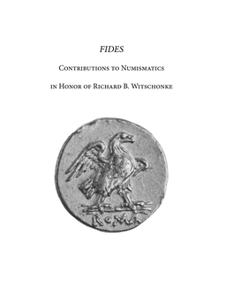 Ulysses’S Return and Portrayals of Fides on Republican Coins 335 Clive Stannard