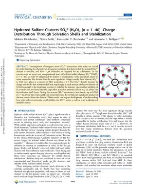 Hydrated Sulfate Clusters SO4^2