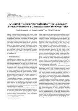 A Centrality Measure for Networks with Community Structure Based on a Generalization of the Owen Value