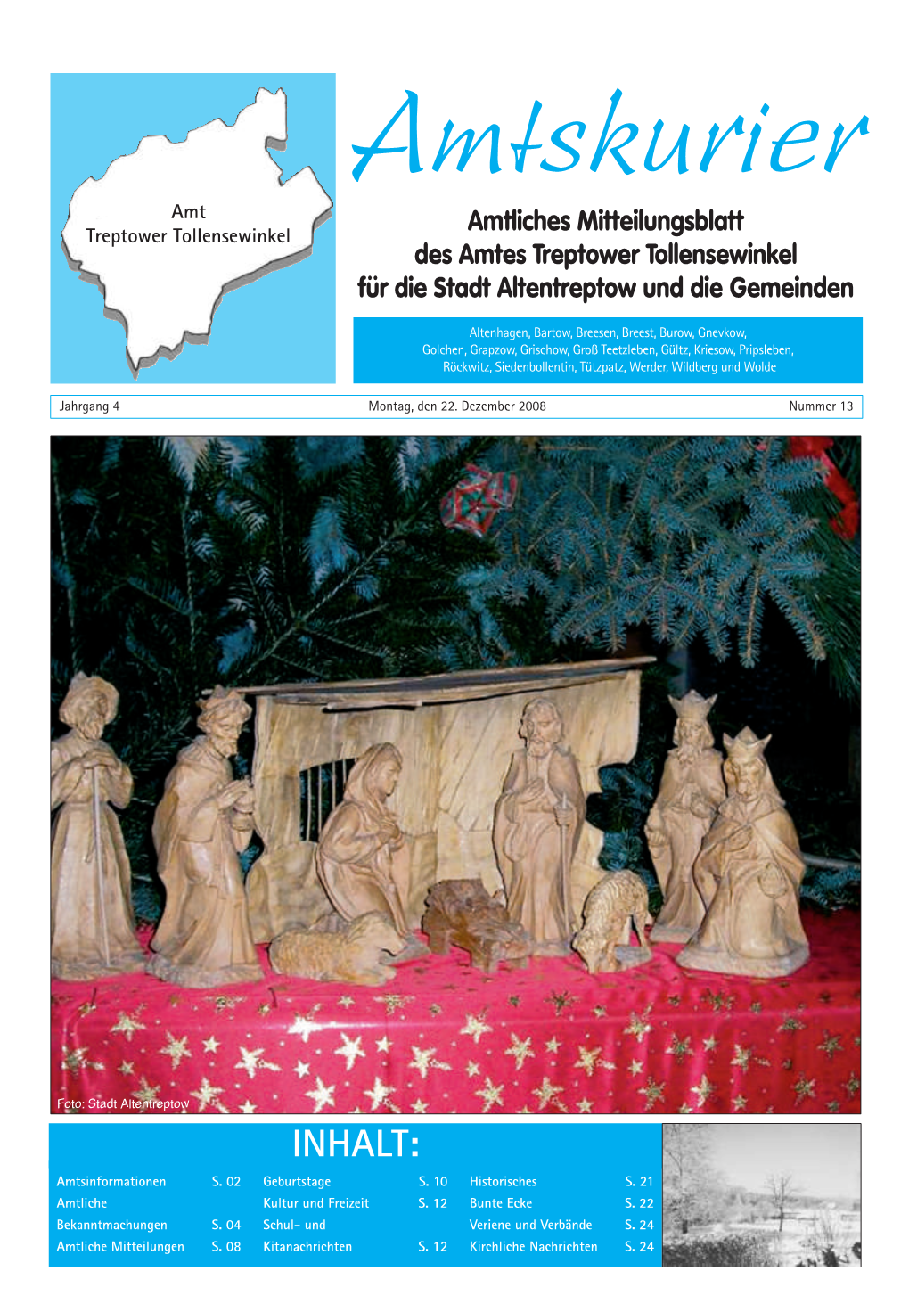 Amtskurier Amt Amtliches Mitteilungsblatt Treptower Tollensewinkel Des Amtes Treptower Tollensewinkel Für Die Stadt Altentreptow Und Die Gemeinden