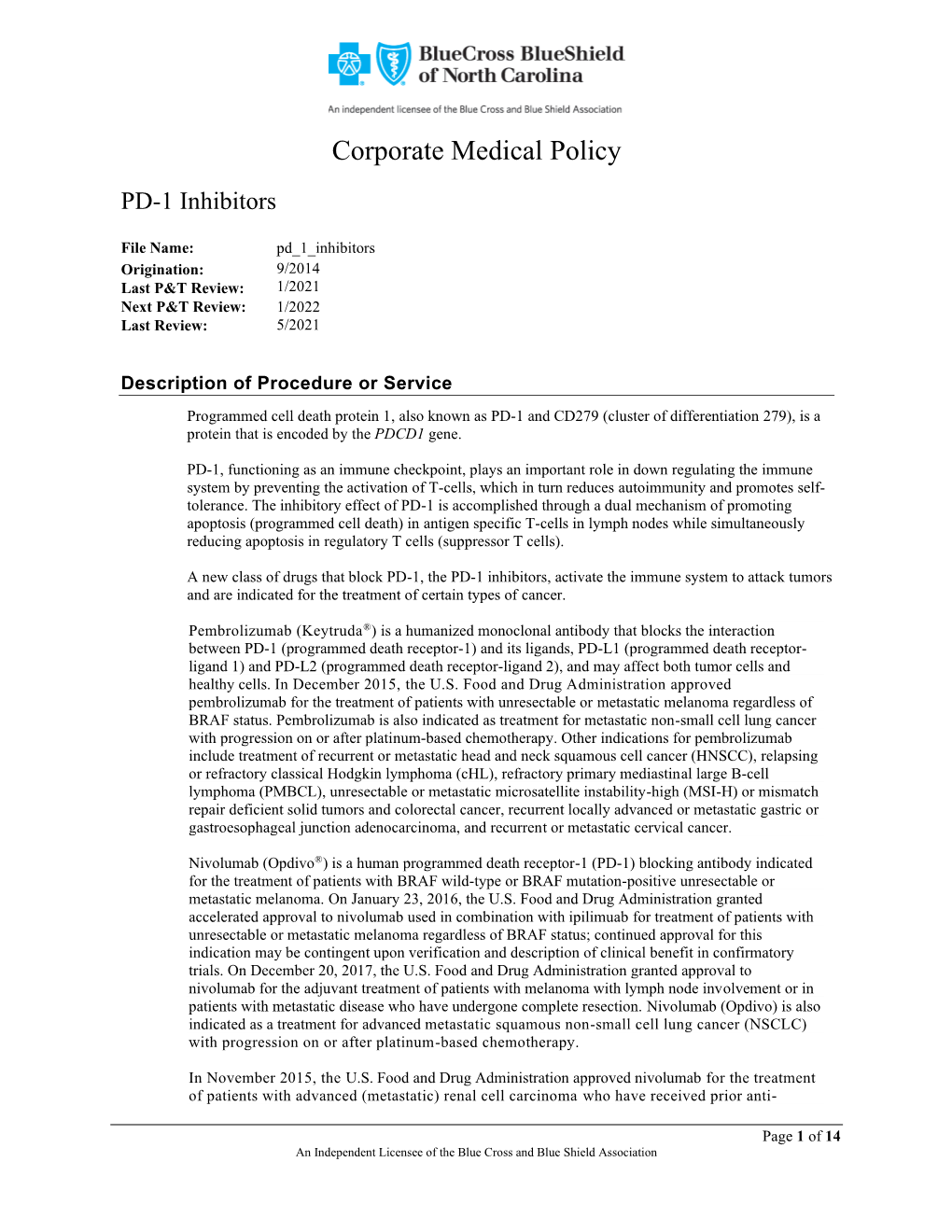 PD-1 Inhibitors