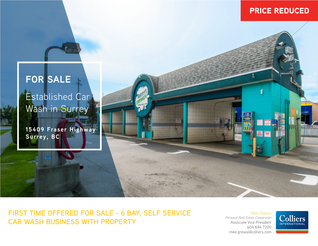 FOR SALE Established Car Wash in Surrey