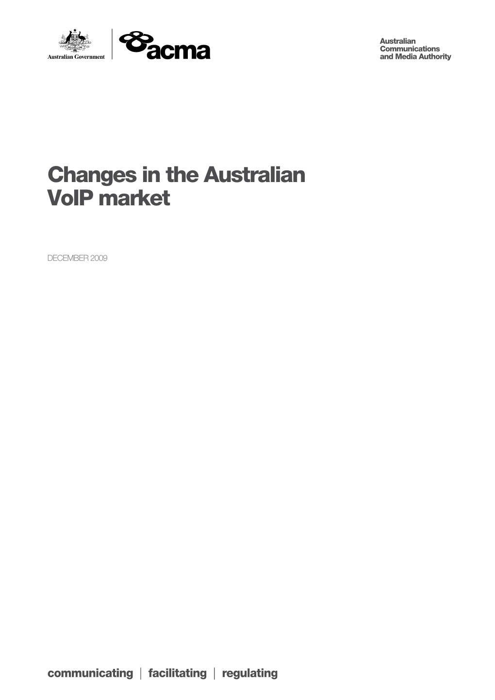 Changes in the Australian Voip Market