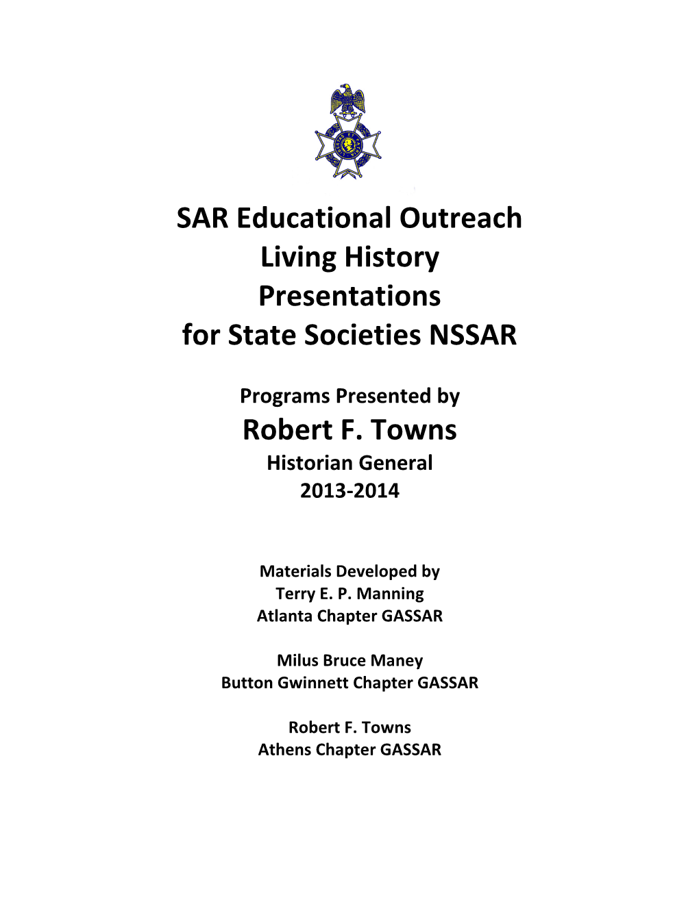 SAR Educational Outreach Program