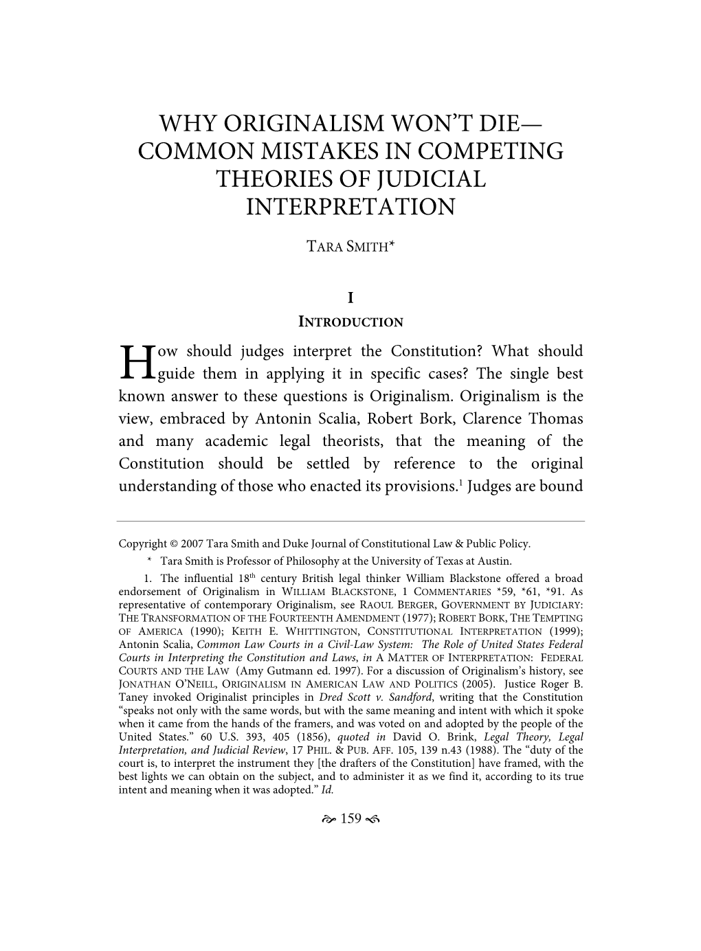 Common Mistakes in Competing Theories of Judicial Interpretation