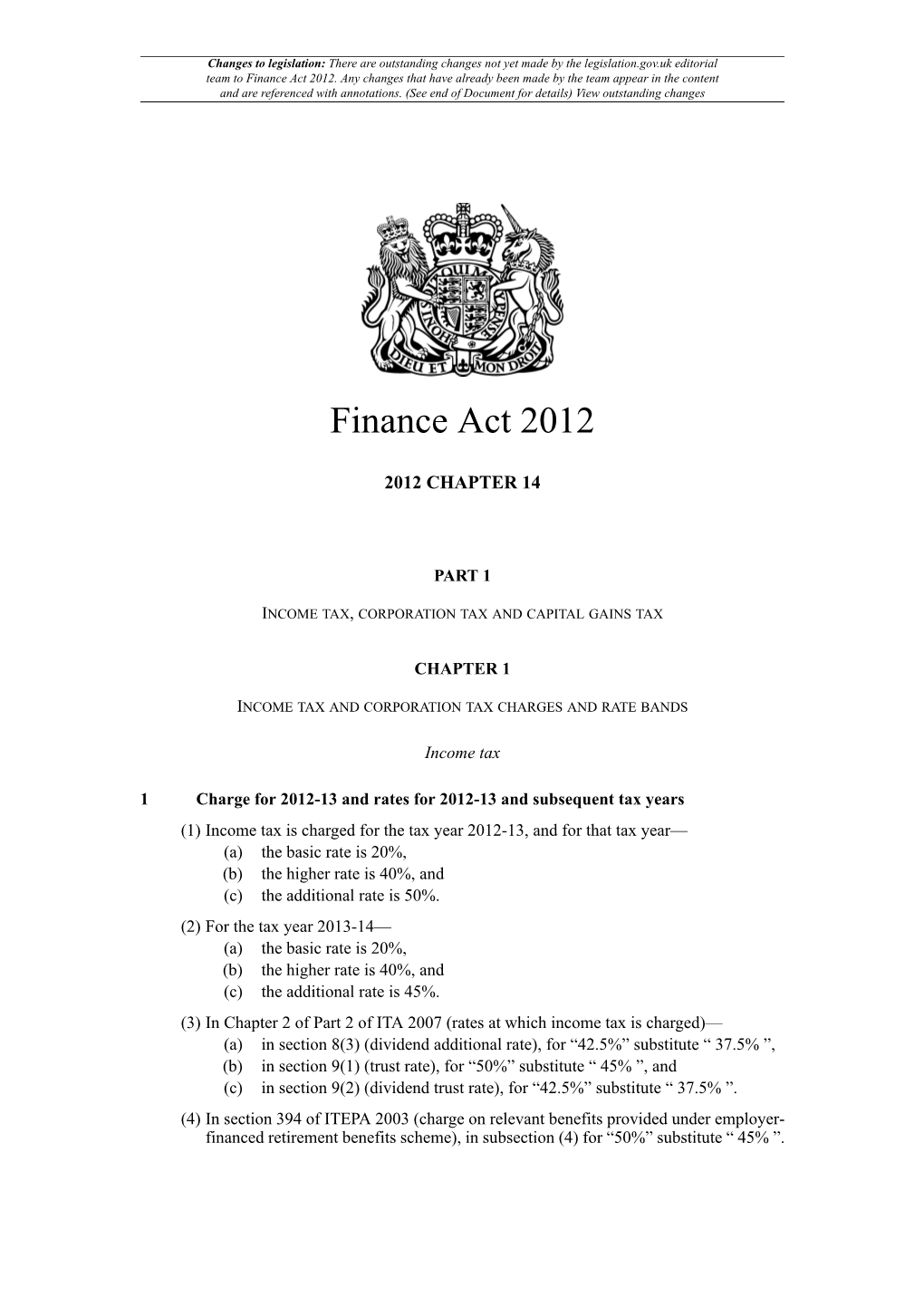 Finance Act 2012