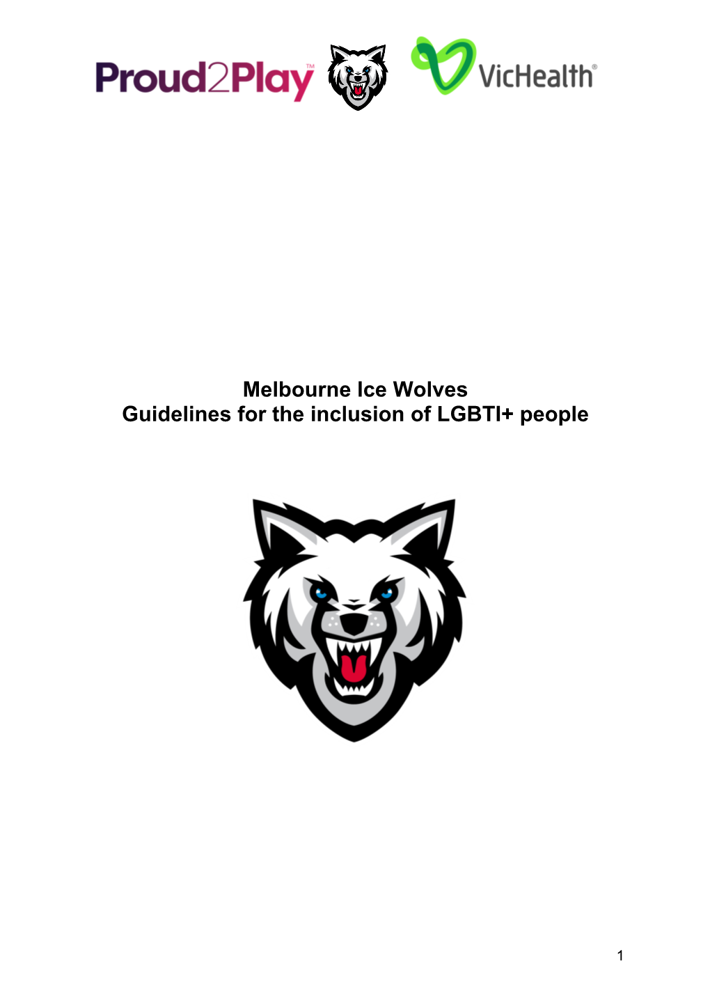 Melbourne Ice Wolves LGBTQI+ Inclusion Policy