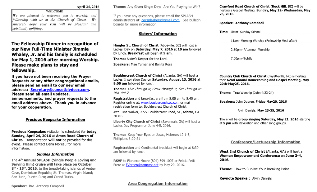 Monthly Schedule of Events s1