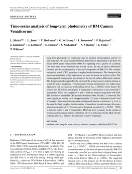 Long-Term Photometry of BM Canum Venaticorum†