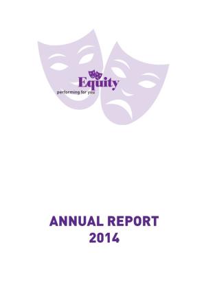 Annual Report 2014 Equity Annual Report 2014